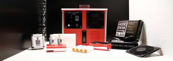 Schallplattenwaschmaschine AudioDeskSysteme Gläss® Sanfte Reinigung mit Ultraschall - Vollautomatisch - Handmade in Germany - Fachhändler TIZO ACRYL