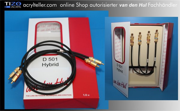 van den Hul D-501 HYBRID Plattenspieler- Phono- Tonarmkabel + Erdungskabel Stereoset RCA / XLR / TAC