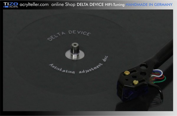 DELTA DEVICE Antiskating Adjustment Disc | Plattenspieler Antiskating Testplatte für Tonarmjustage