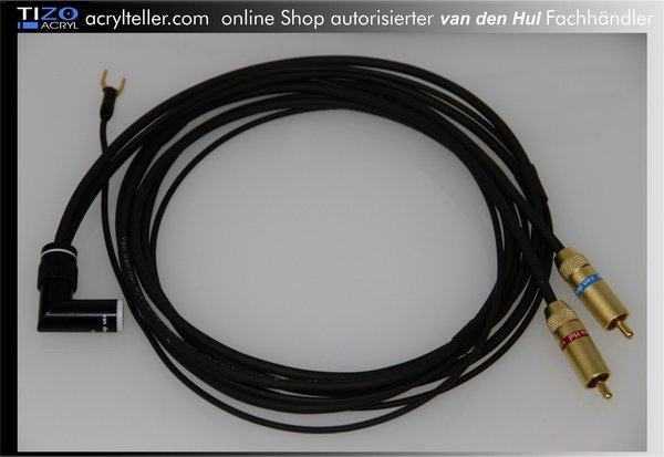 van den Hul D-501 SILVER HYBRID Plattenspieler- Tonarmkabel + Erdungskabel Stereoset RCA / XLR / TAC