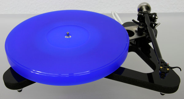 ACRYLTELLER für Rega RP8 (ab 2012) dunkelblau 27mm DELTA DEVICE Tauschteller für 18mm Glasteller