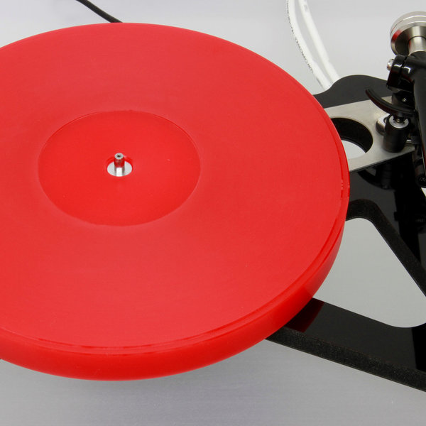 ACRYLTELLER für Rega RP8 (Baujahr ab 2012) rot 27mm DELTA DEVICE Tauschteller für 18mm Glasteller