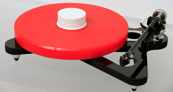 ACRYLTELLER für Rega RP8 (Baujahr ab 2012) rot 27mm DELTA DEVICE Tauschteller für 18mm Glasteller