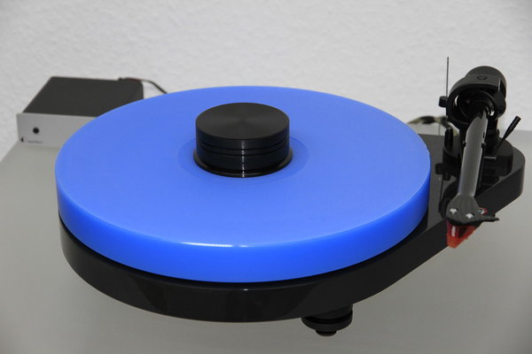 ACRYLTELLER für Pro-Ject RPM 5.1 RPM 5 - 4 | 30mm hellblau DELTA DEVICE Upgrade für MDF Teller