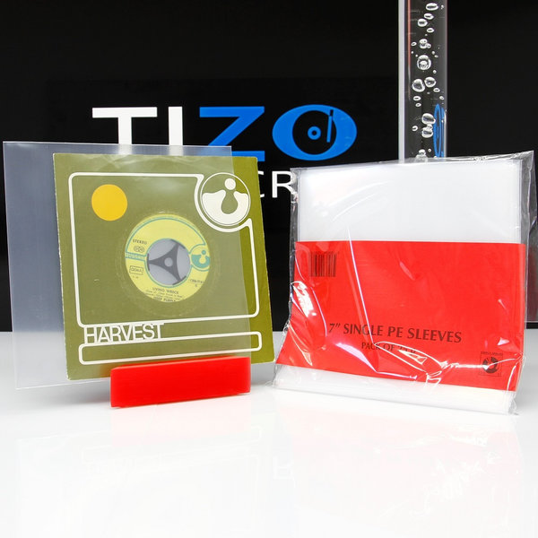 SIMPLY ANALOG 25x Schallplatten LP-Außenhüllen 7" Inch Folie PE transparent - für Single LPs